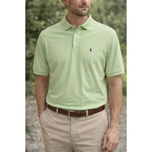 Polo Golf Ralph Lauren Polo Shirt 2XL Green Stretch Blue Pony Casual Mens